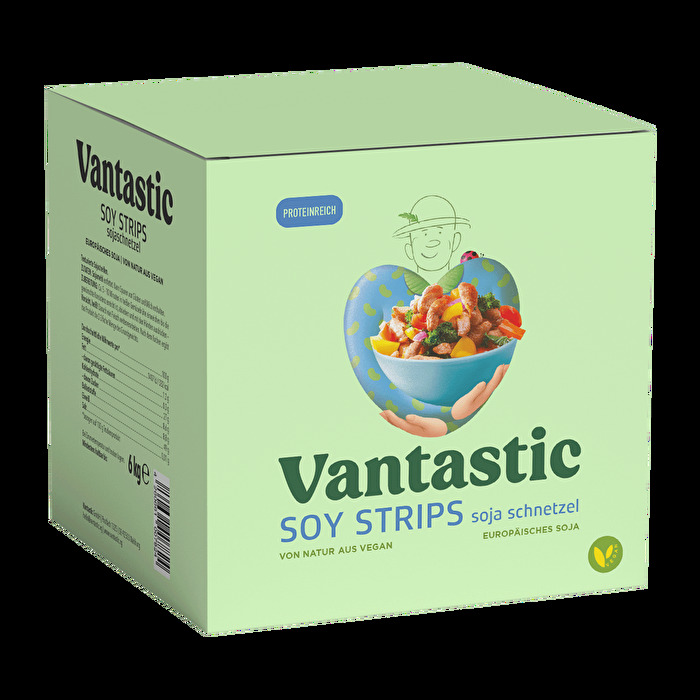 Die Soja Schnetzel im Großformat von Vantastic.
