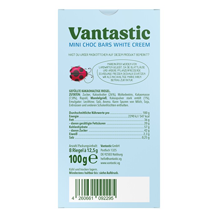 Die Mini Choc Bars White Creem Riegel von Vantastic günstig bei kokku-online.de kaufen.
