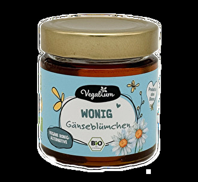 Das Extrakt aus lieblichen Gänseblümchen sorgt bei dem Gänseblümchen Wonig von Vegablum für einen unvergleichlich blumigen und leicht süßlichen Geschmack.