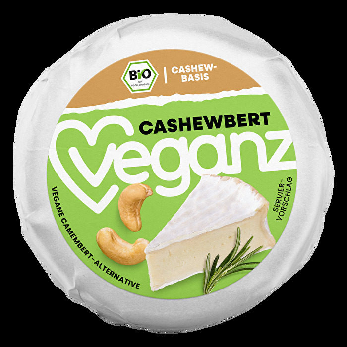 Der Cashewbert von Veganz sieht vielleicht aus wie ein Camembert, aber natürlich findest du hier keine Kuhmilch.