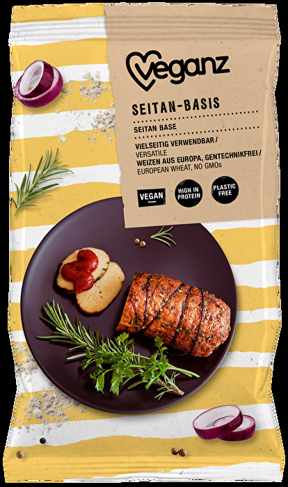 Mit der Seitan-Basis von Veganz bist du für jedes Festmahl gewappnet.