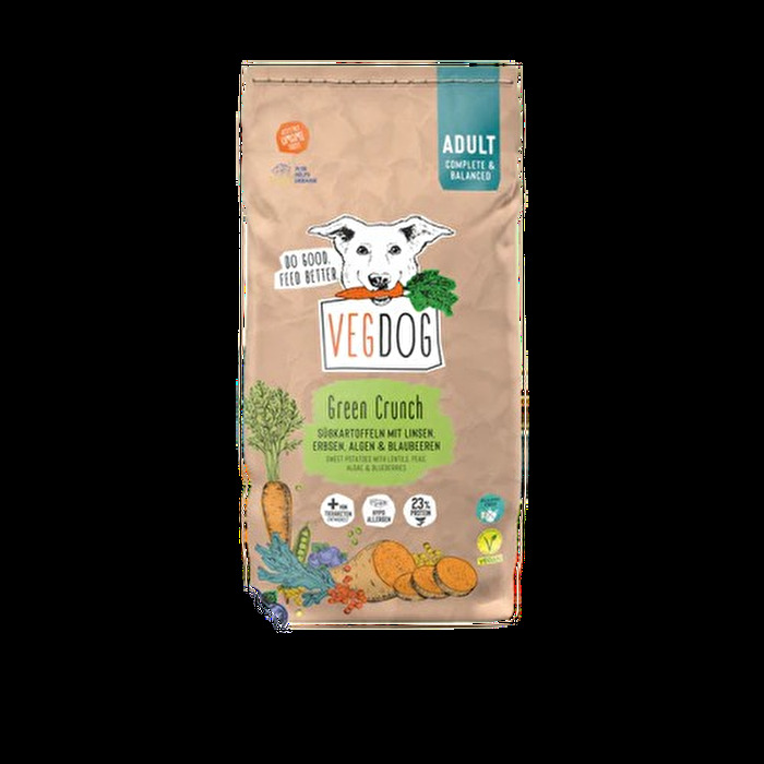 Das Green Crunch 2kg von Vegdog vereint das Beste, was in veganem Hundefutter enthalten sein kann!