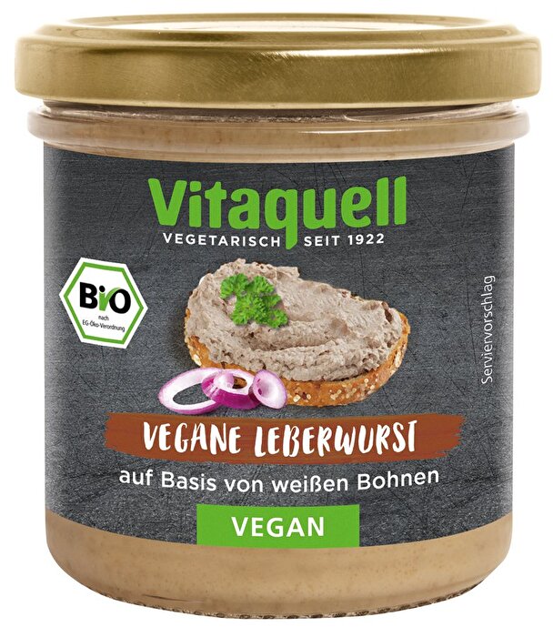 Die Bio Vegane Leberwurst von Vitaquell ist streichzart und hat einen herrlich deftigen, würzigen Geschmack. D