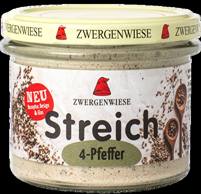 Mit dem 4-Pfeffer Streich von Zwergenwiese gibt es endlich einen veganen Aufstrich, der sich diesem unersetzbaren Gewürz gewidmet hat.