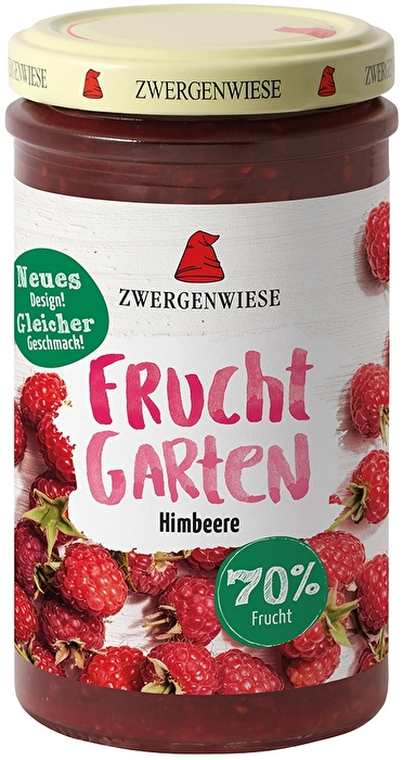 Der Zwergenwiese Frucht-Aufstrich Himbeere eignet sich nicht nur klassisch fürs Brot sondern auch ideal als Nachtisch zu Grießpudding, Eiscreme oder Kuchenfüllung.