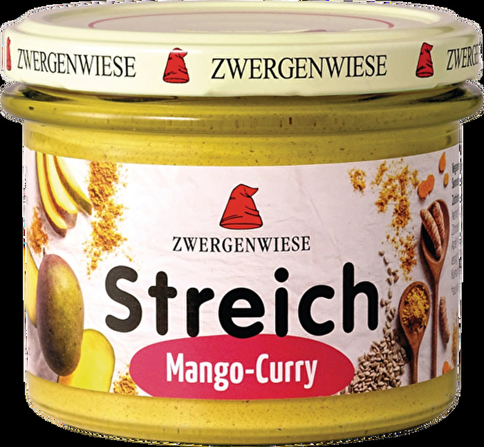 Der Mango-Curry Streich von Zwergenwiese ist ein wunderbar aromatischer Aufstrich auf Basis von Sonnenblumenkernen.