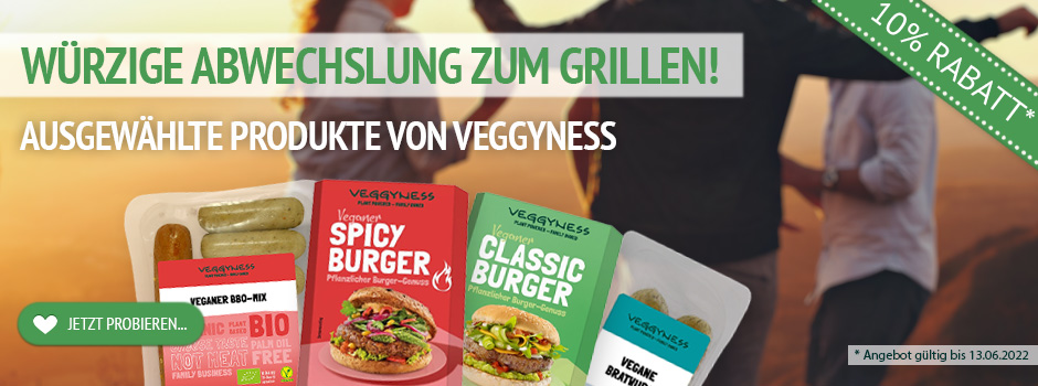 10% auf ausgewählte Produkte von veggyness bei kokku-online.de