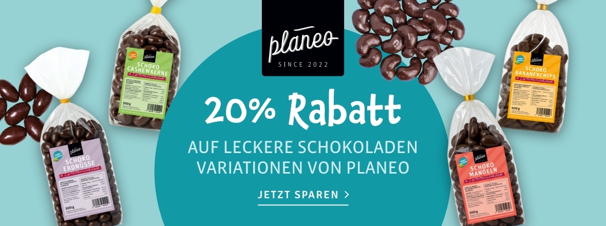 Leckere Schoko-Nüsse von planeo - 20% Rabatt