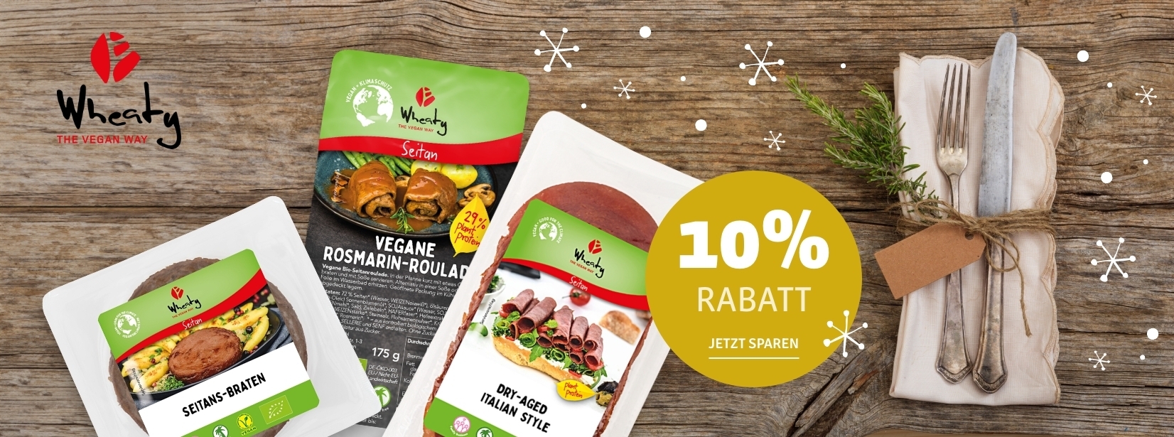 10% Rabatt auf ausgewählte Produkte von Wheaty bei kokku-online.de