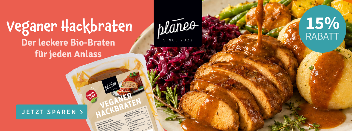15% auf den veganen Bio-Hackbraten von Planeo bei kokku-online.de