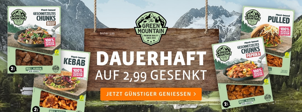 Jetzt dauerhaft auf 2,99€ gesenkt für ausgewählte Produkte von The Green Mountain bei kokku-online.de
