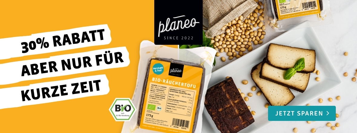 30% auf Bio-Räuchertofu von planeo bei kokku-online.de